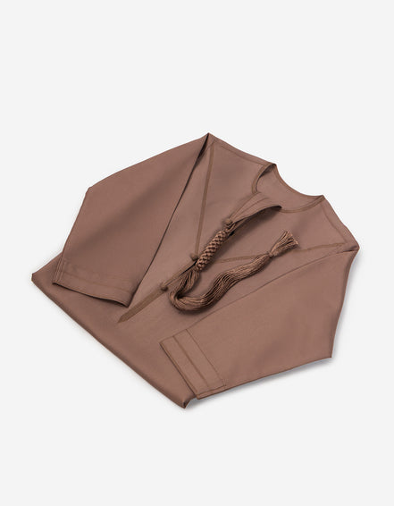 Kandura Emirati per Bambini – Marrone