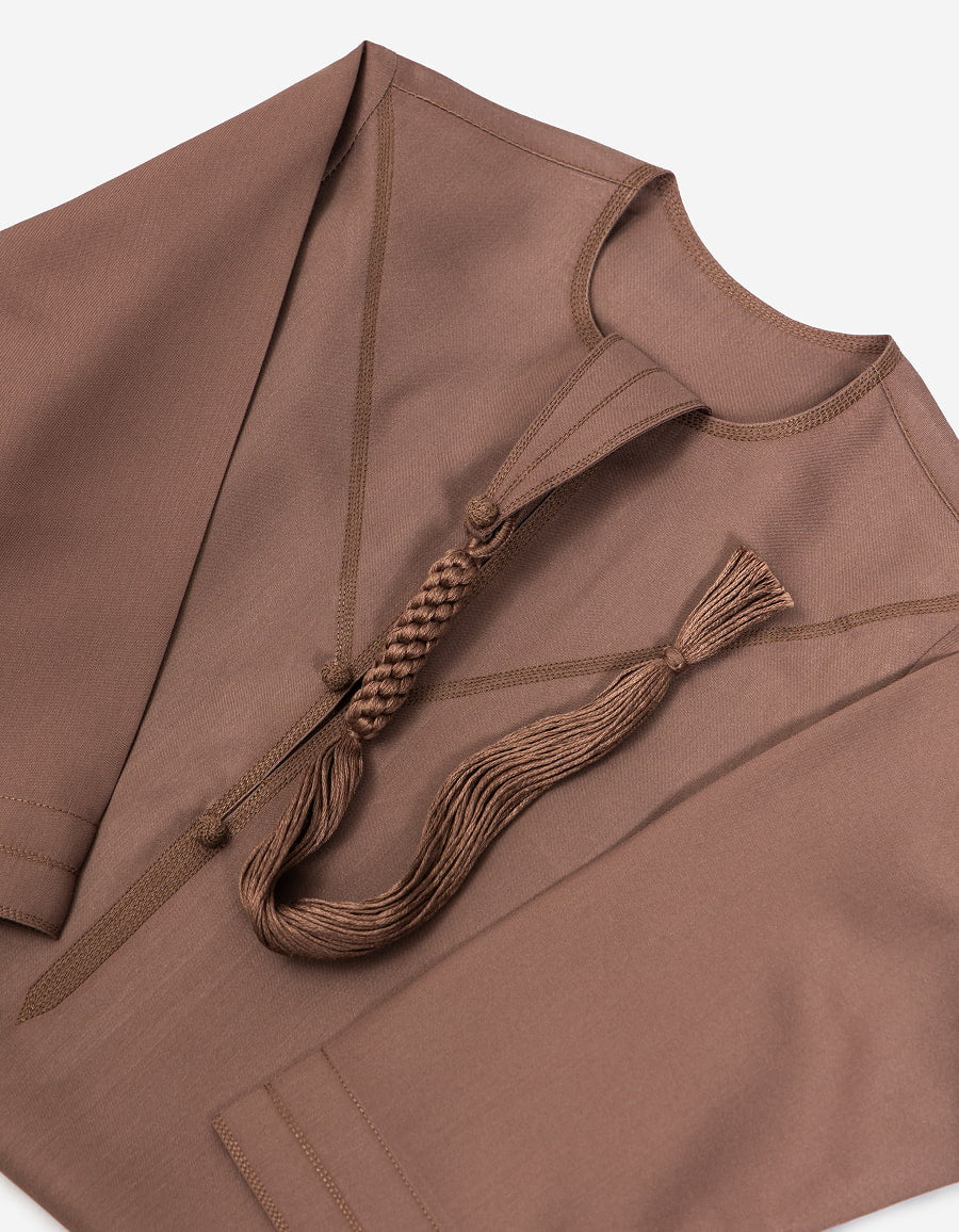 Kandura Emirati per Bambini – Marrone